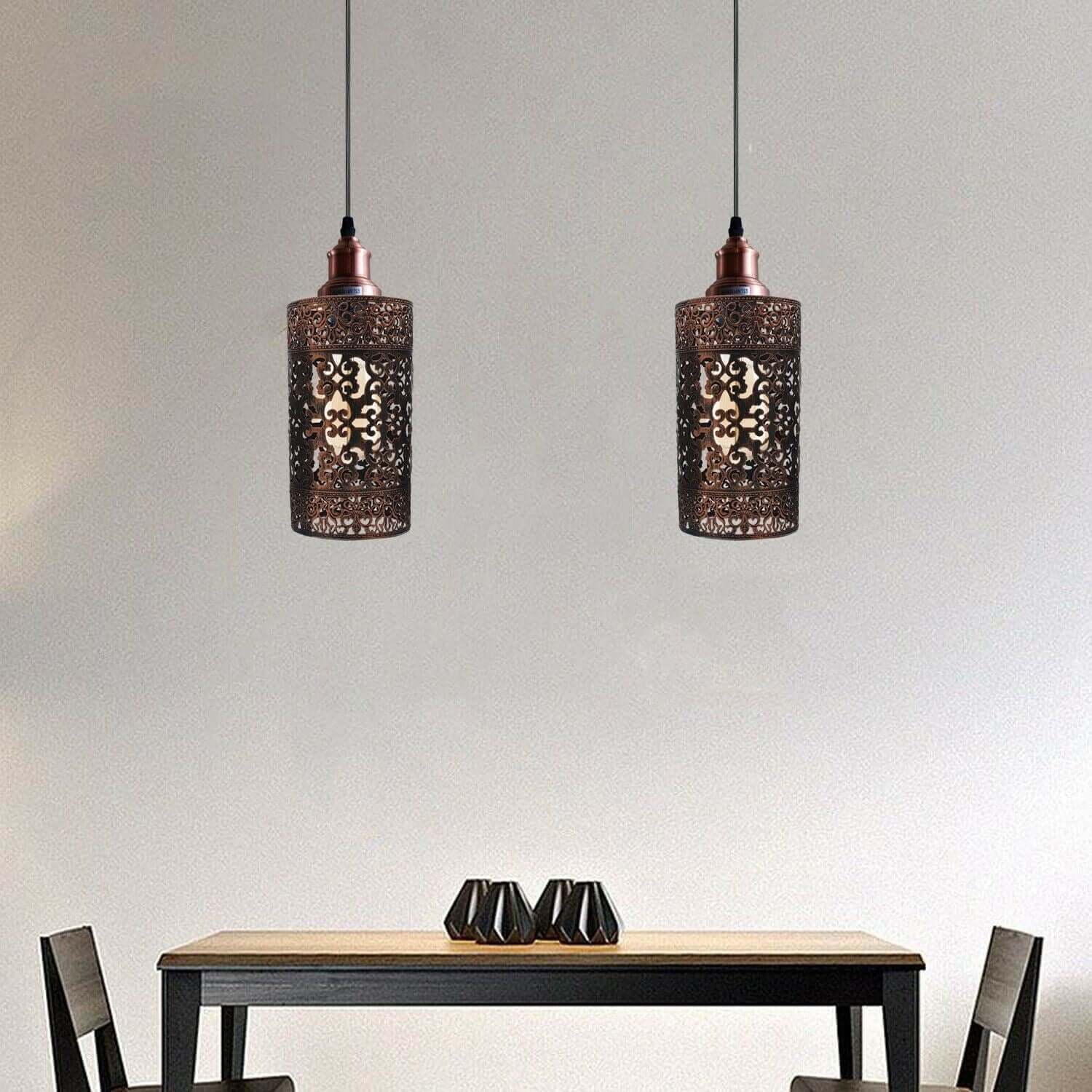 Modern Metal Cage Ceiling Lamp Shade Pendant Light with 95cm Adjustable Cable~1308-12