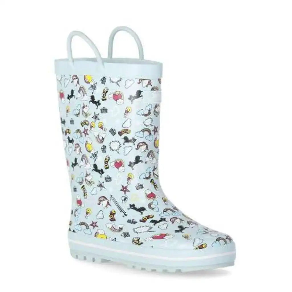 Trespass Childs Welly Boots - Trespass Unicorn Kids Outdoor Waterproof Rubber Wellies Apparel & Accessories > Shoes > boots > Childrens Boots > Kids Wellington Boots > Childs Wellies > Unicorn Wellies emmy-jane-boutique.myshopify.com