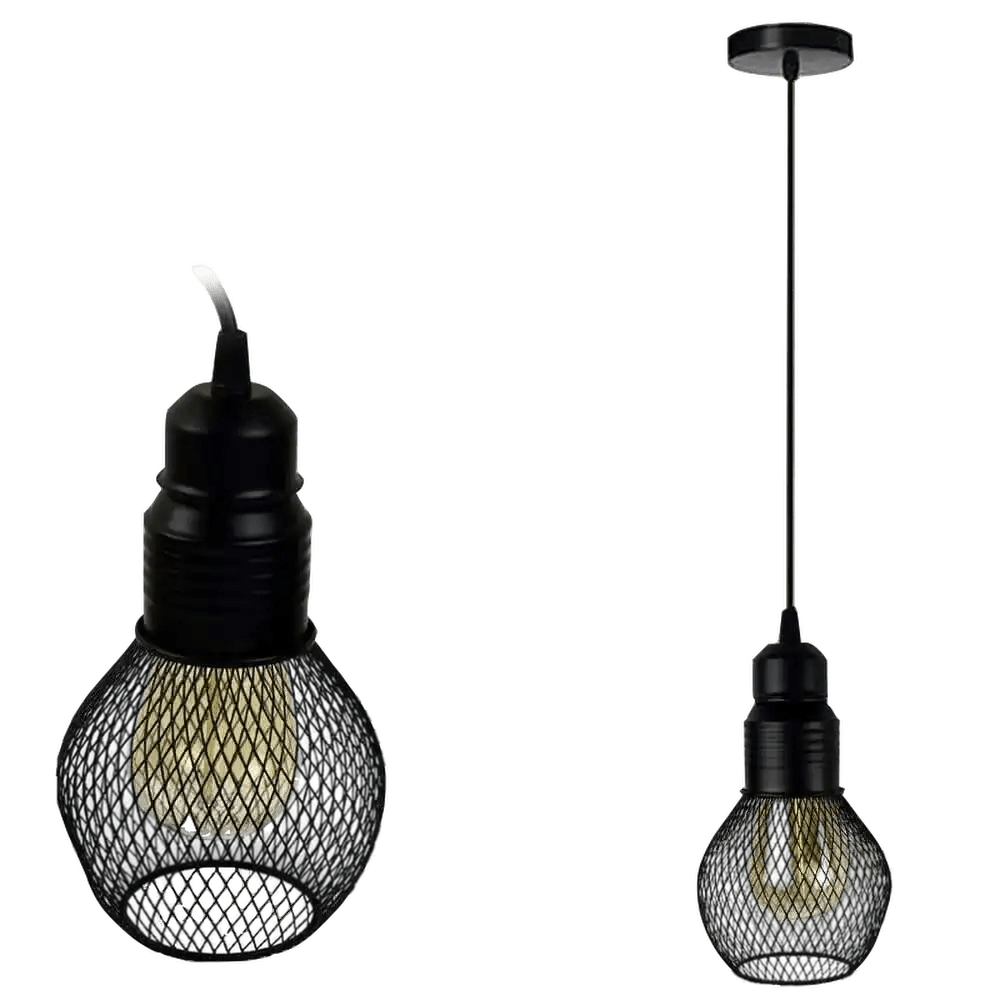 LEDSone Modern Ceiling Pendant Lamp Cage Fitting Black - Small Vintage Light Home & Garden > Lighting > Lighting Fixtures > Ceiling Light Fixtures emmy-jane-boutique.myshopify.com
