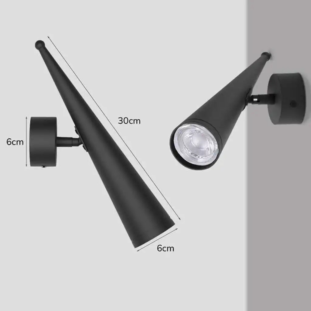 LEDSone Modern Black LED GU10 Wall Lamp with Cone Shade Home & Garden > Lighting > Lighting Fixtures > Wall Light Fixtures > Black Metal Wall Lights emmy-jane-boutique.myshopify.com