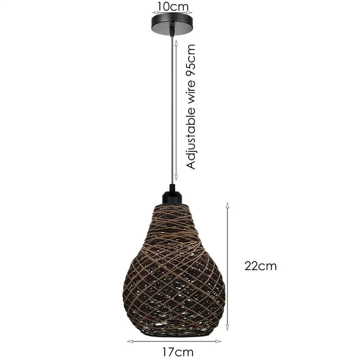 LEDSone Antique Rattan Wicker Ceiling Pendant Light Shade Home & Garden > Lighting > Lighting Fixtures > Ceiling Light Fixtures > Wicker Ceiling Lights > Rattan Ceiling Lights > Pendant Lights > Rattan Lights emmy-jane-boutique.myshopify.com