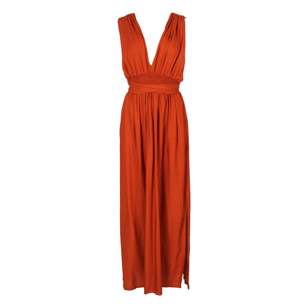 Orange dress on a white background