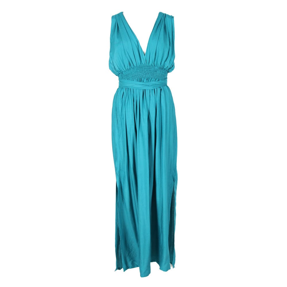 Teal Summer dress on a white background