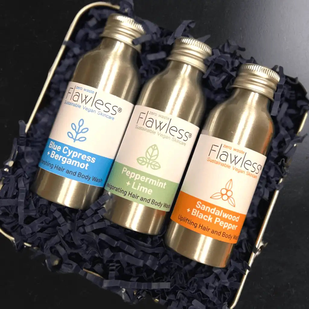 Flawless Men's Hair and Bodywash Eco Gift Set - Zero Waste & Vegan Health & Beauty > Personal Care > Cosmetics > Bath & Body Gift Sets > Eco-Friendly Gift Sets > Men's Hair and Bodywash Eco Gift Set emmy-jane-boutique.myshopify.com
