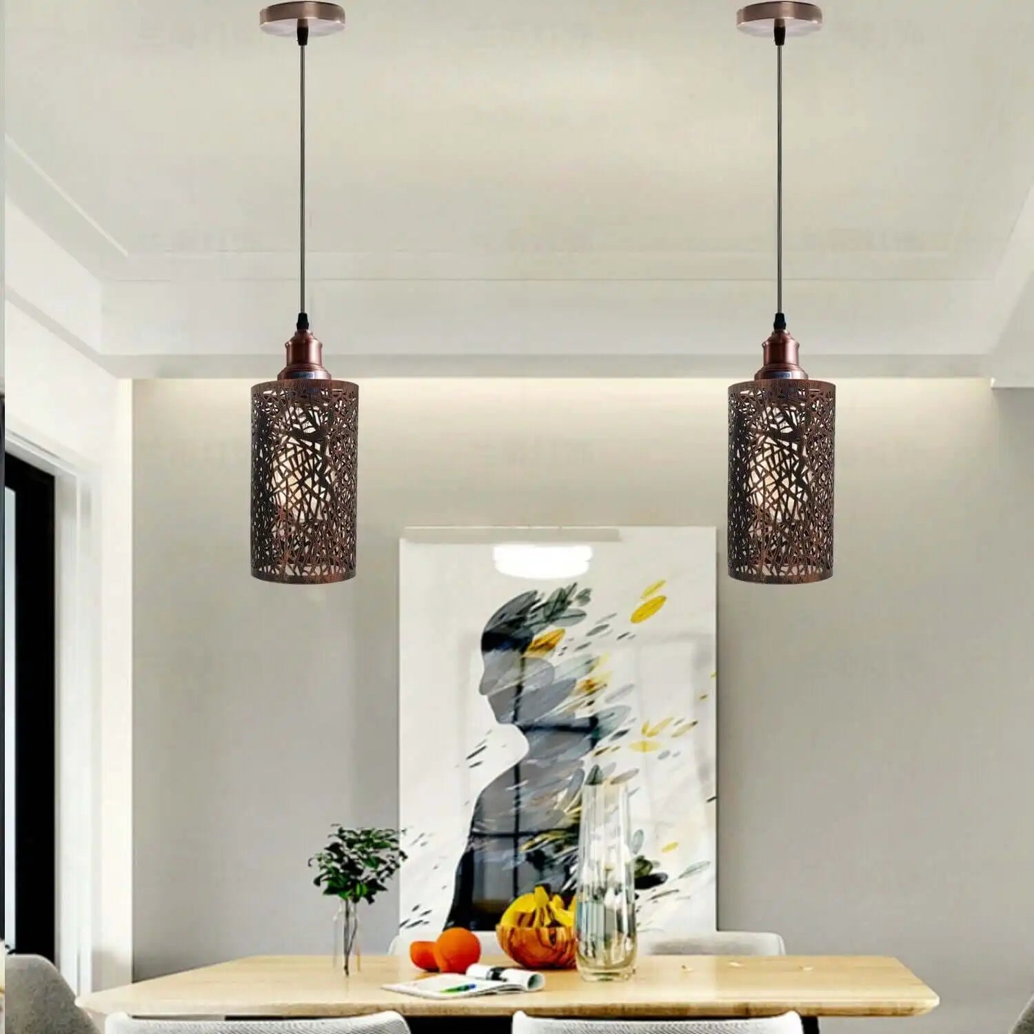 LEDSone Modern Metal Cage Pendant Light with Adjustable Cable Home & Garden > Lighting > Lighting Fixtures > Ceiling Light Fixtures > Ceiling Lights > Metal Ceiling Lights > Pendant Lights emmy-jane-boutique.myshopify.com