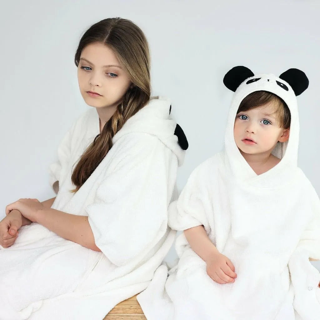 Dream Buy Kids Hooded Towel Poncho - 100% Combed Cotton - Panda Apparel & Accessories > Clothing > Sleepwear & Loungewear > Robes > Bath Robes > Kids Bath Robes >Panda Animals Kids Hooded Towel Poncho emmy-jane-boutique.myshopify.com