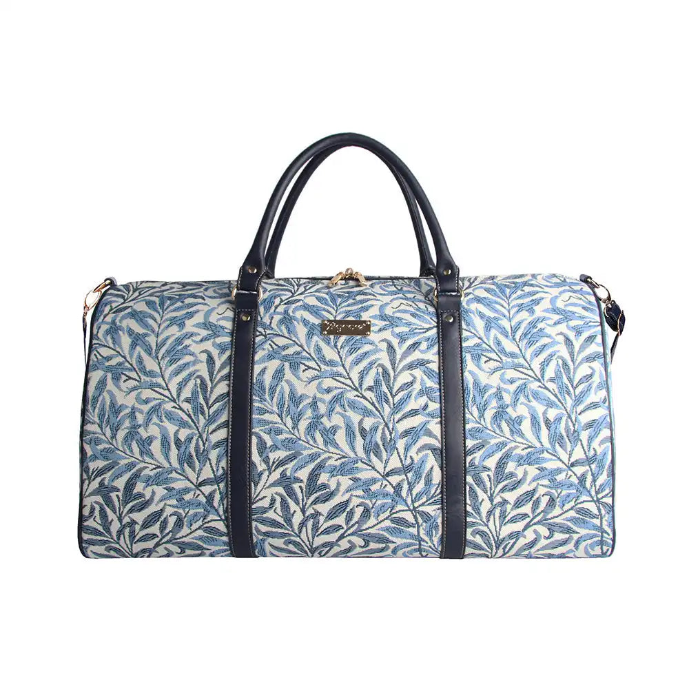 Signare Tapestry William Morris Bag - Willow Bough Duffle Weekend Bag Blue Luggage & Bags > Duffel Bags > Large Holdall > Weekend Bag >William Morris Bag > Willow Bough Duffle Weekend Bag Blue emmy-jane-boutique.myshopify.com