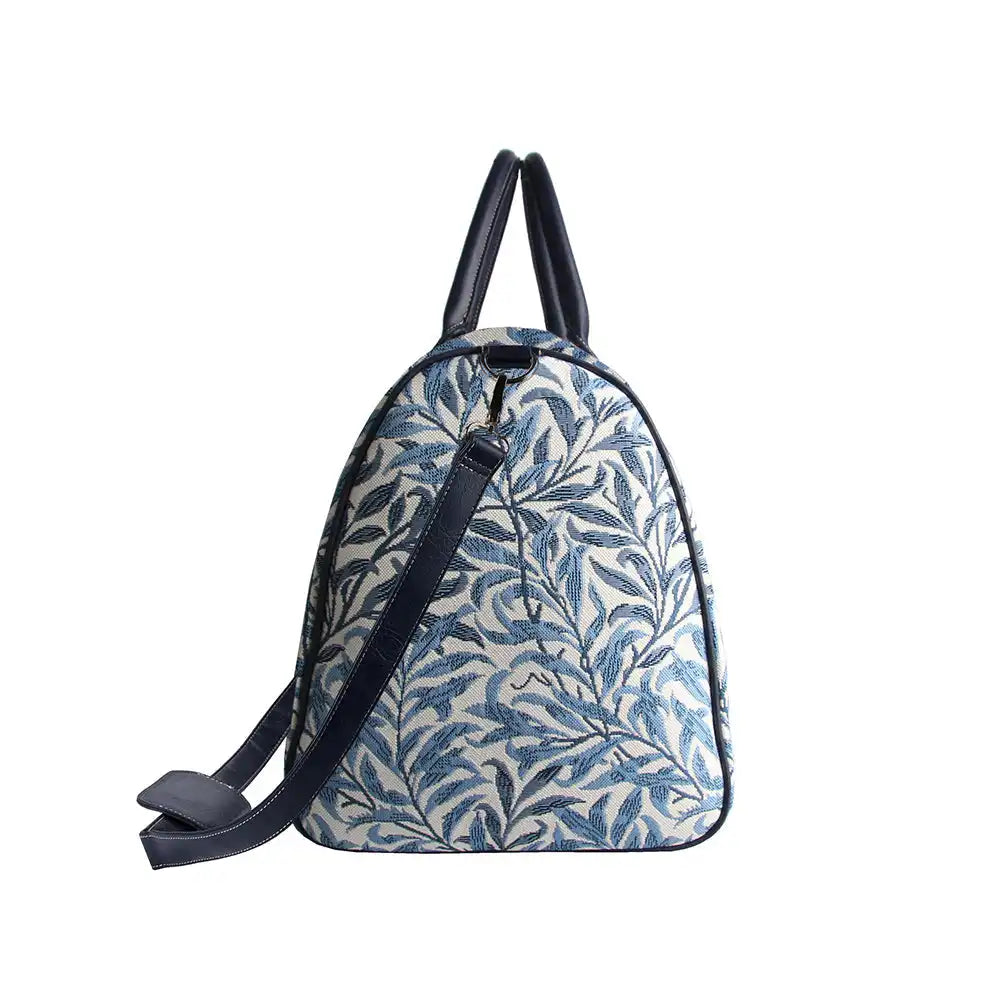 Signare Tapestry William Morris Bag - Willow Bough Duffle Weekend Bag Blue Luggage & Bags > Duffel Bags > Large Holdall > Weekend Bag >William Morris Bag > Willow Bough Duffle Weekend Bag Blue emmy-jane-boutique.myshopify.com
