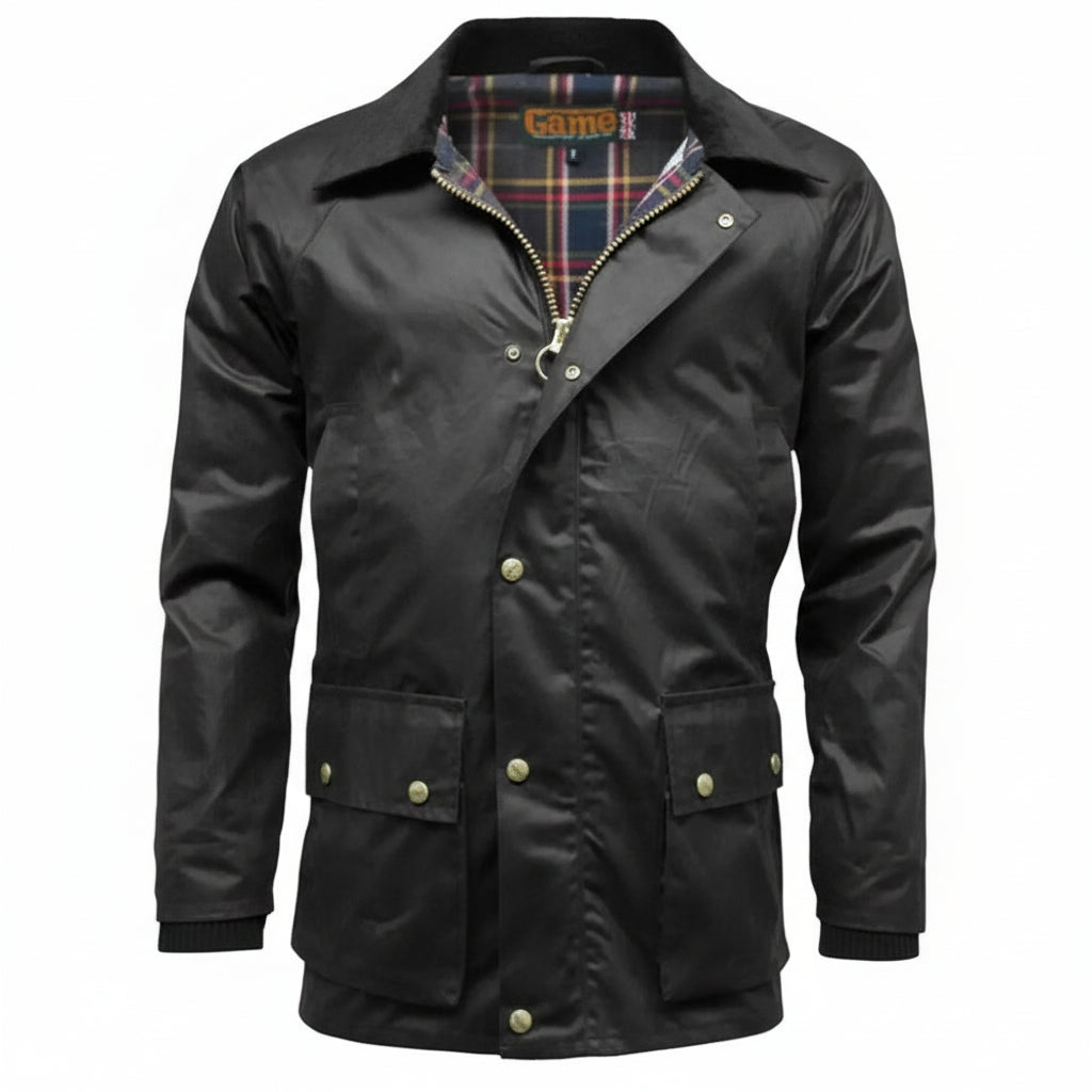 Game Antique Wax Jacket - Game Barker Apparel & Accessories > Clothing > Outerwear > Coats & Jackets > Wax Jacket > Game Jacket > Mens Waxed Cotton Coat emmy-jane-boutique.myshopify.com