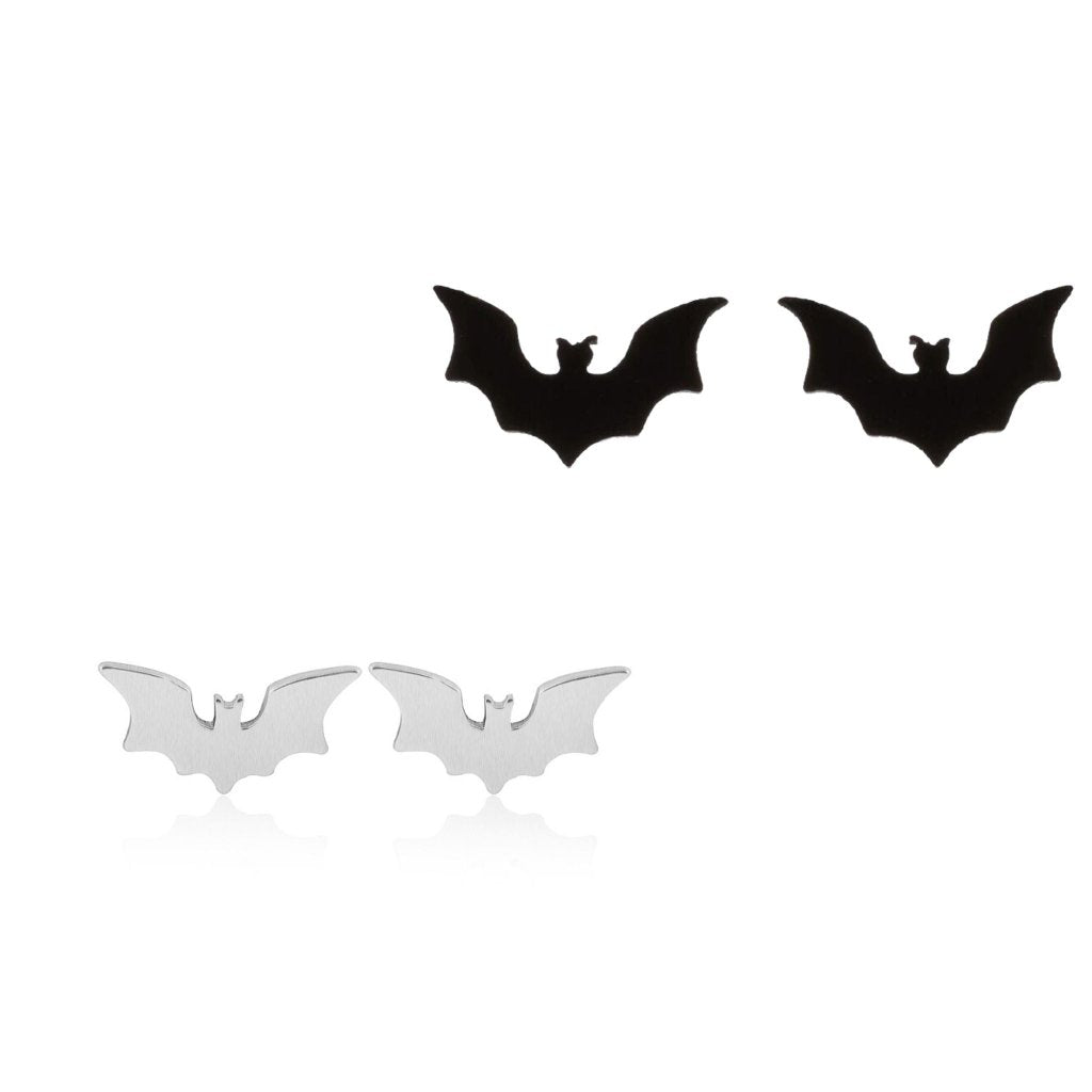 Bat Stainless Steel Stud Earrings-0