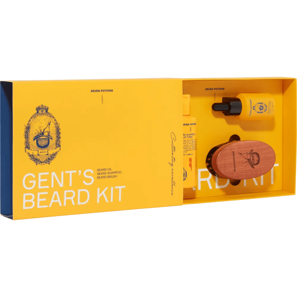 Seven Potions Beard Grooming Set - Beard Oil, Beard Shampoo, Beard Brush Beard Grooming Kit emmy-jane-boutique.myshopify.com