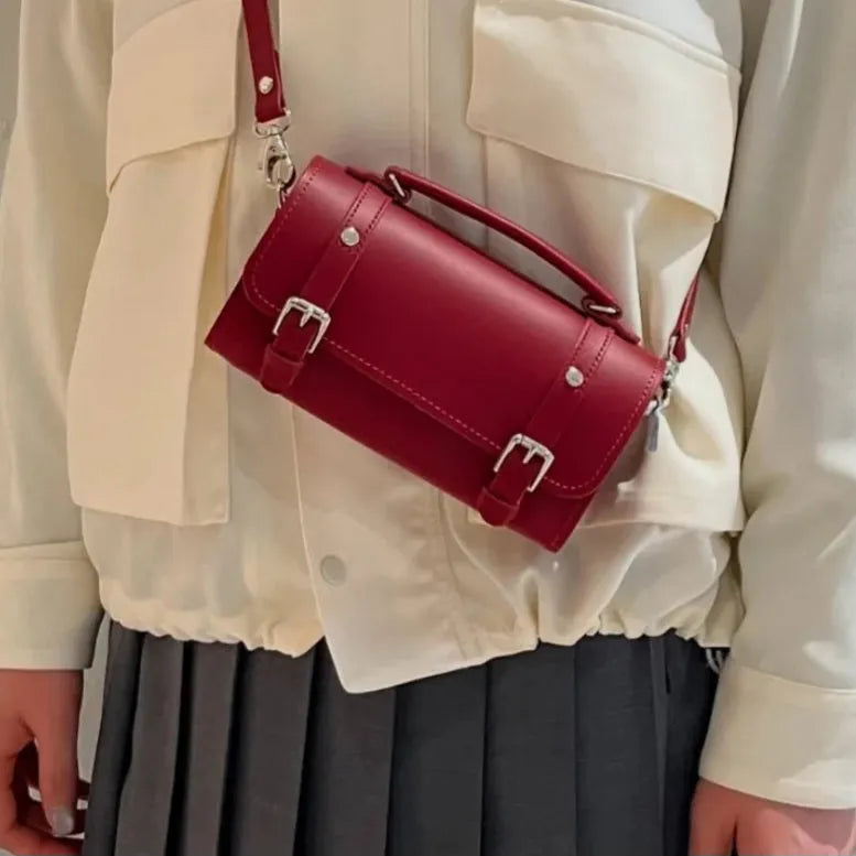 Zatchels Handmade Leather Bowler Bag - Red Cross Body Bag Clothing & Accessories > Handbags, Wallets & Cases > Handbags > Handmade Handbags > Leather Handbags > Handmade Leather Bowler Bag > Red Cross Body Bag emmy-jane-boutique.myshopify.com