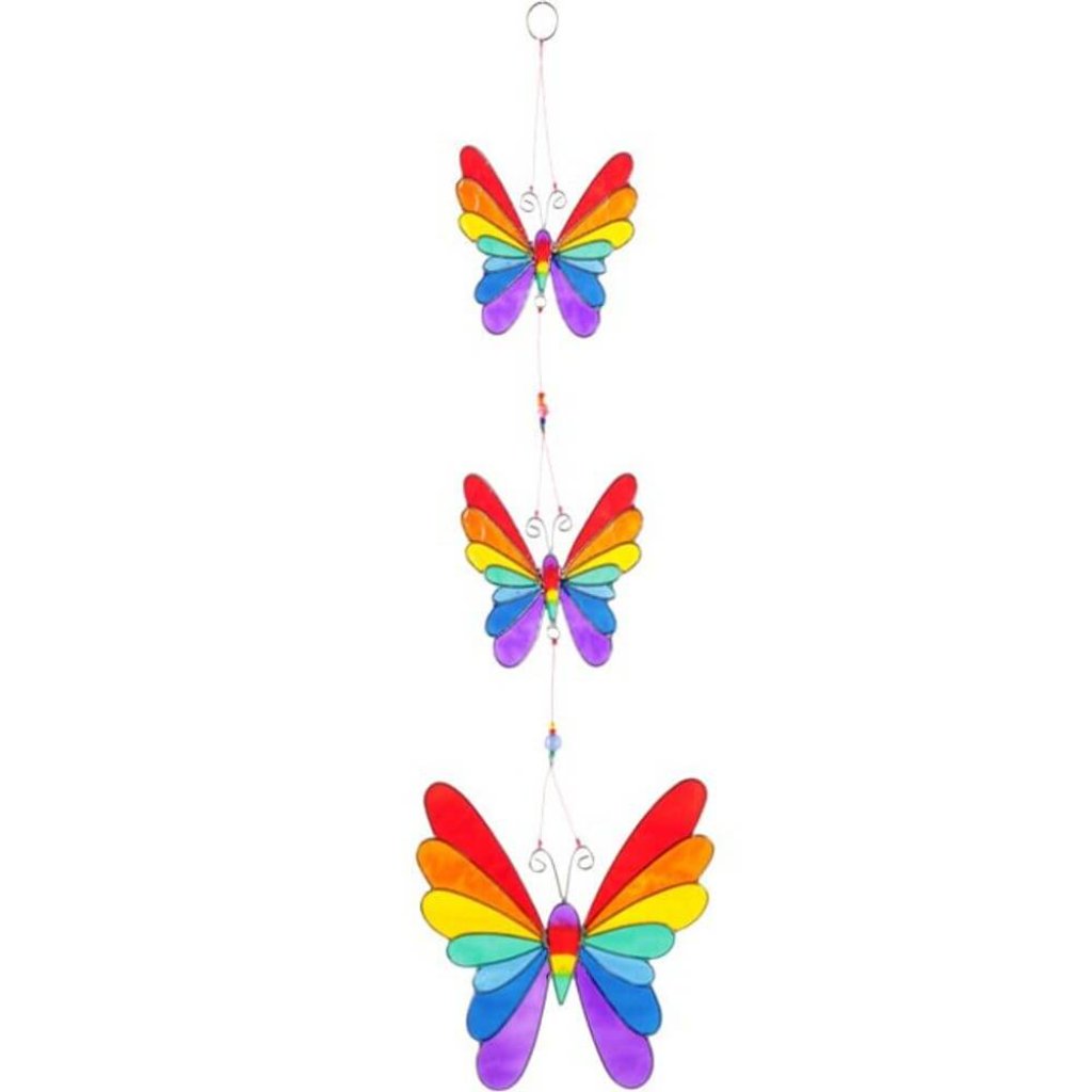 Butterfly Suncatcher Rainbow Colours Butterflies - Ethically Sourced