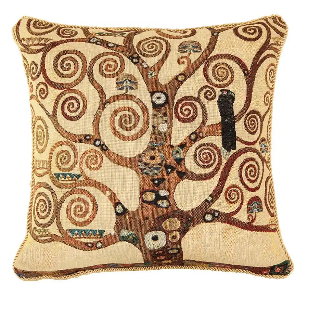 Signare Tapestry Gustav Klimt Tree of Life - Cushion Cover Art 45cm*45cm Home & Garden > Decor > Throw Pillows > Cushion Covers > Tapastry Cushion Covers > Gustav Klimt Tree of LifeCushion Covers emmy-jane-boutique.myshopify.com