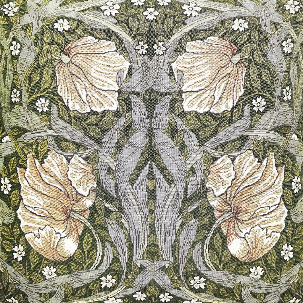 William Morris Cushion - Pimpernel and Thyme Green Tapestry  -  45cm x 45cm