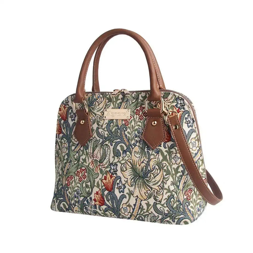 Signare Tapestry William Morris Golden Lily - Convertible Handbag Apparel & Accessories > Handbags, Wallets & Cases > Handbags > Shoulder Bags >William Morris Golden Lily Bags > Convertible Handbags emmy-jane-boutique.myshopify.com