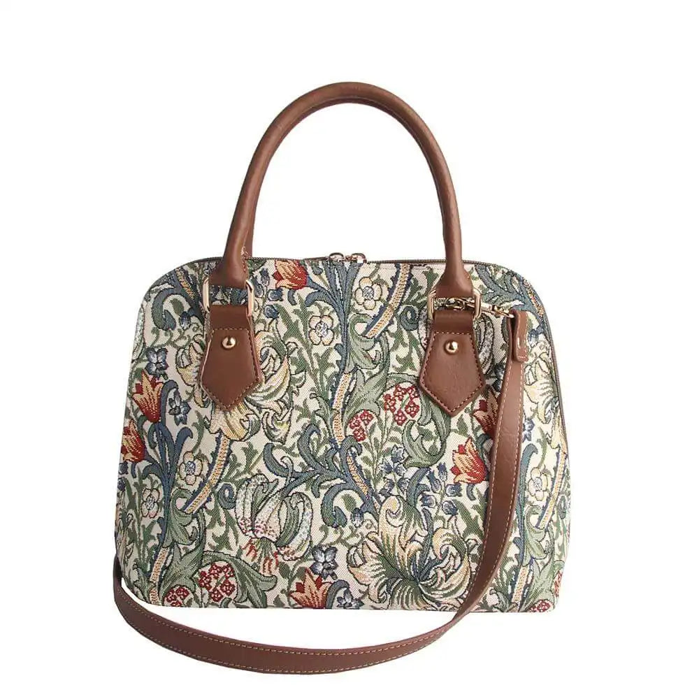 Signare Tapestry William Morris Golden Lily - Convertible Handbag Apparel & Accessories > Handbags, Wallets & Cases > Handbags > Shoulder Bags >William Morris Golden Lily Bags > Convertible Handbags emmy-jane-boutique.myshopify.com