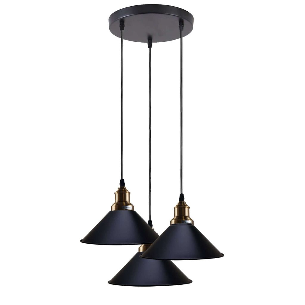 3 Cluster Pendant Light Industrial Vintage Hanging Lamp Loft Indoor Chandelier~1302-24