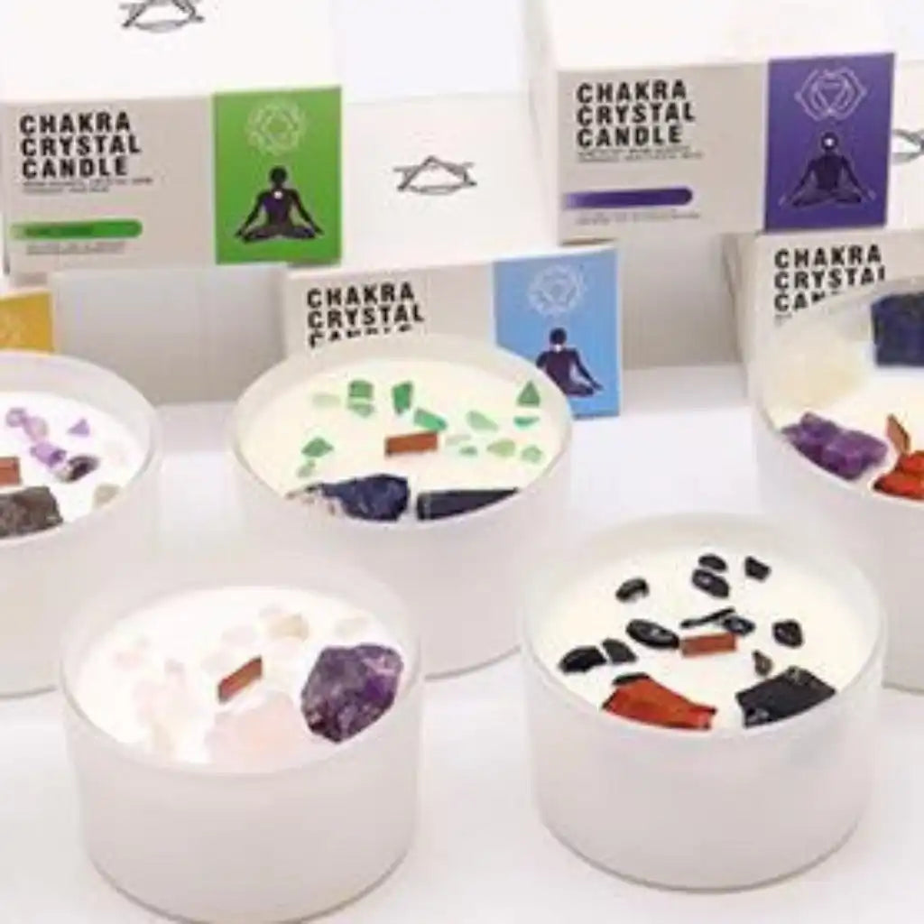 Ancient Wisdom Crystal Candles - Chakra - Scented Soy Wax Jar Candles Infused With Gemstones Home & Garden > Decor > Home Fragrances > Candles > Gemstone Candles > Crystal Candles > Chakra Candles > Scented Soy Wax Jar Candles Infused With Gemstones emmy-jane-boutique.myshopify.com