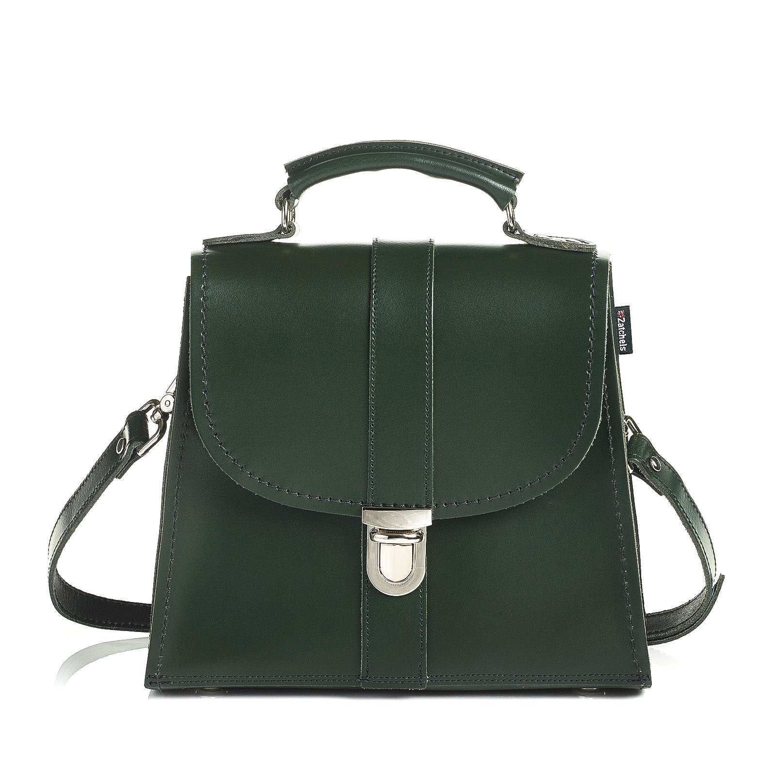 Handmade Leather Cross Body Bag - Ivy Green-0