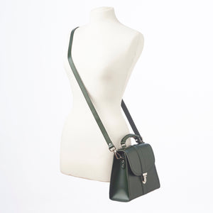 Handmade Leather Cross Body Bag - Ivy Green-4