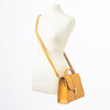 Handmade Leather Cross Body Bag - Yellow Ochre-3