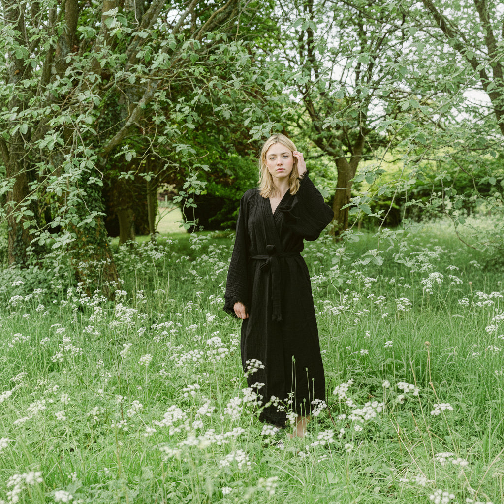 organic cotton dressing gown