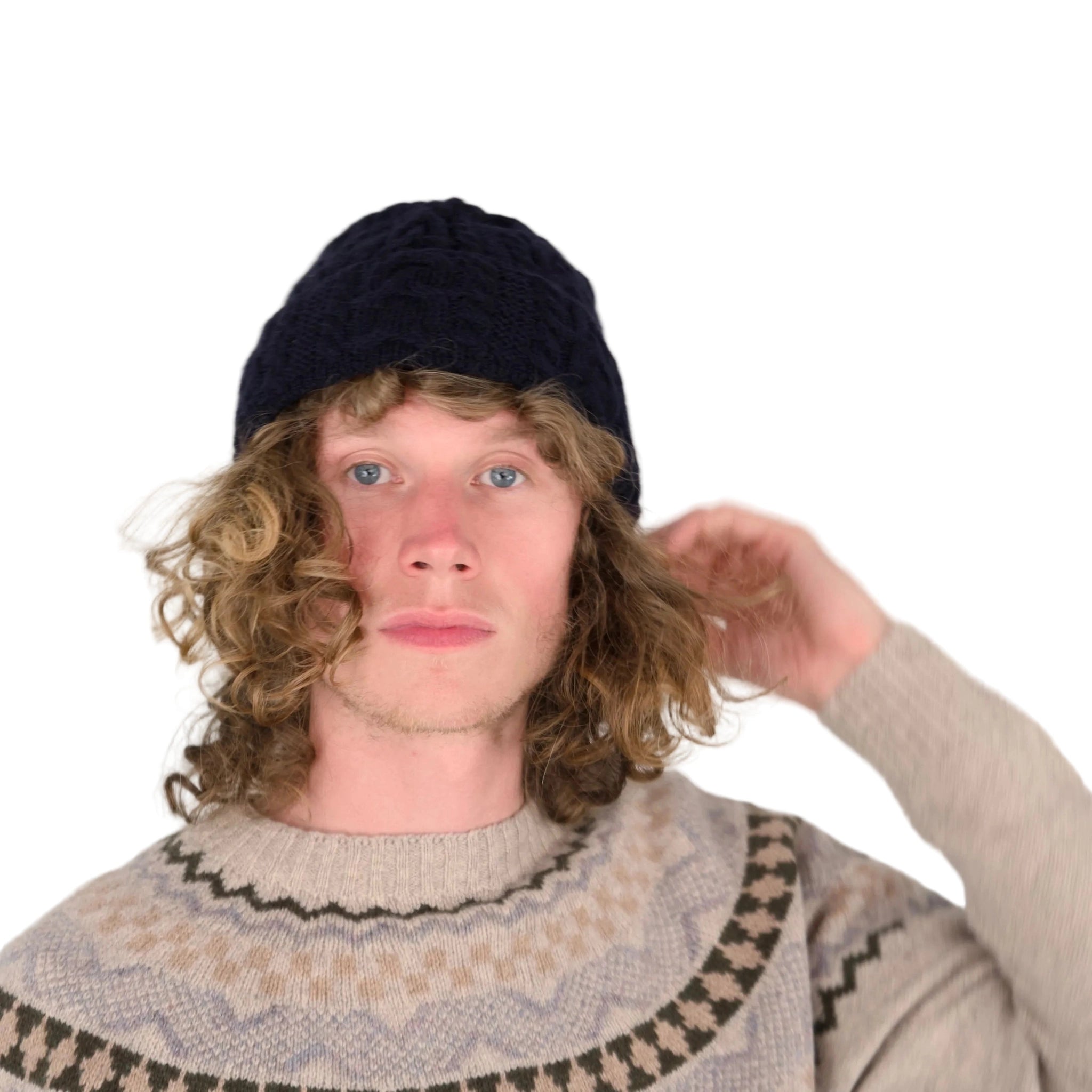 Origin Knitwear Merino - Abbey Hat - Navy Hats emmy-jane-boutique.myshopify.com