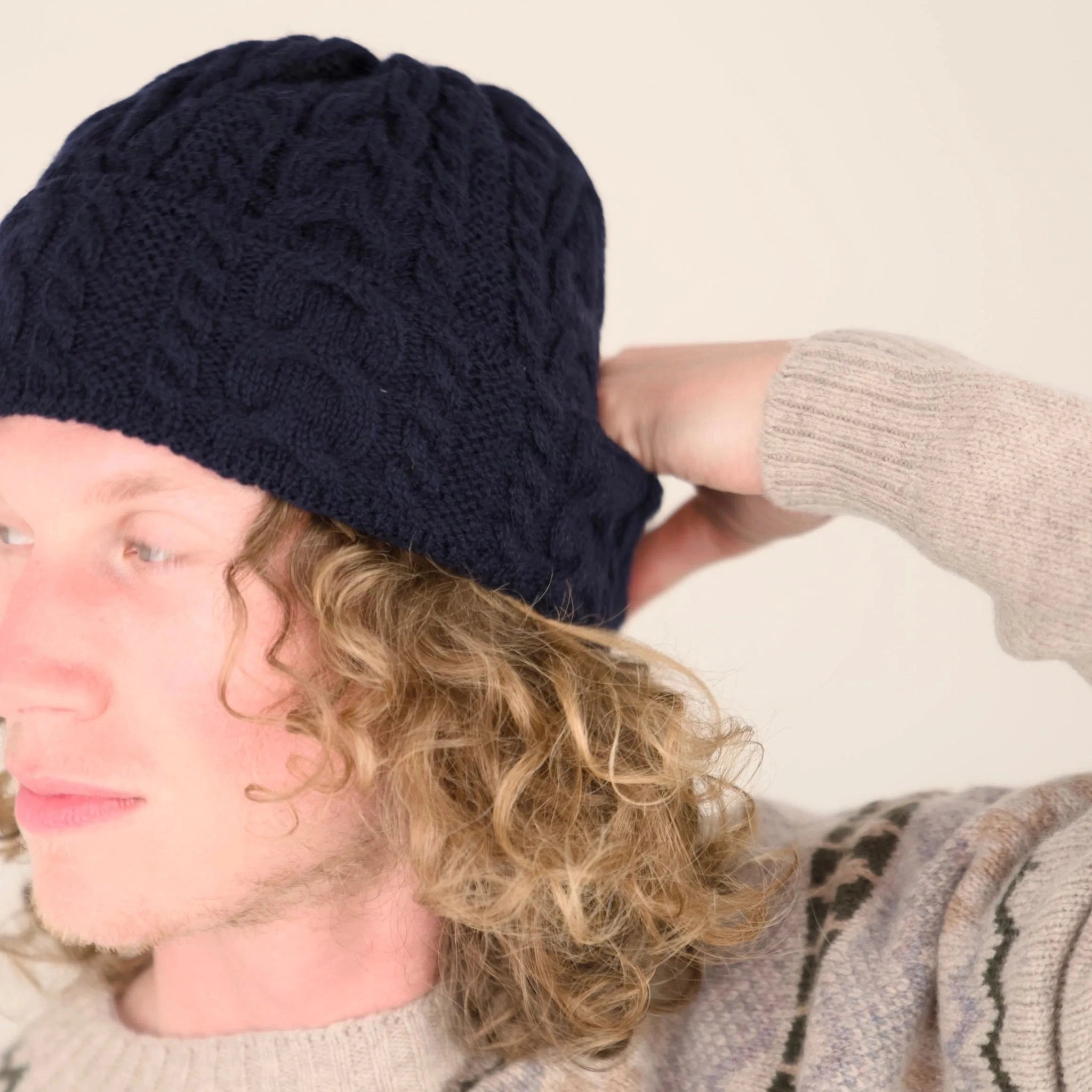 Origin Knitwear Merino - Abbey Hat - Navy Hats emmy-jane-boutique.myshopify.com