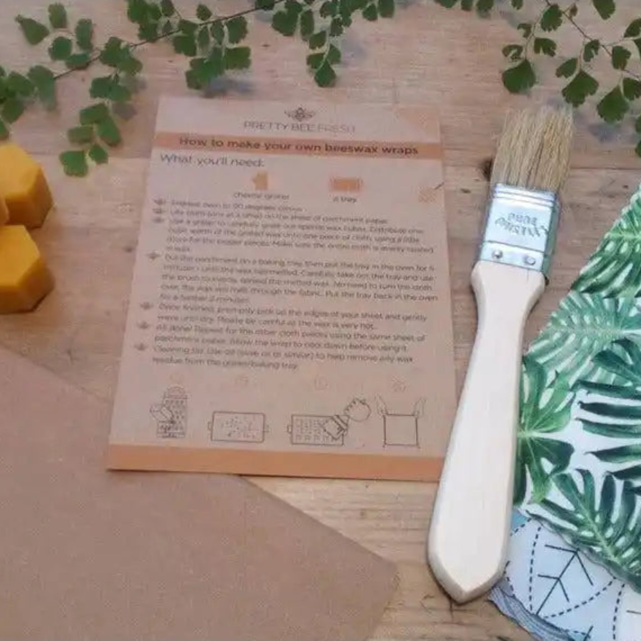 Pretty Bee Fresh Pretty Bee Fresh - Eco Friendly Plastic Free DIY Beeswax Wrap Kit - Gift Set 505370 - Arts & Entertainment > Hobbies & Creative Arts > Arts & Crafts > Art & Craft Kits > Beeswax Wrap Kits emmy-jane-boutique.myshopify.com