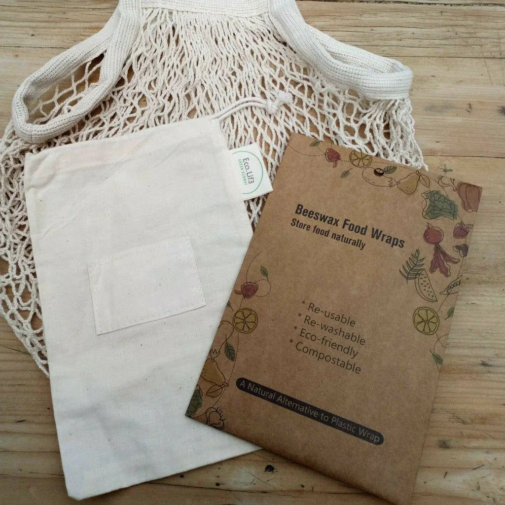 Ecolif3 Ecolif3 - Organic Beeswax Food Wrap and Bags Storage Kit - Plastic Free Home & Garden > Kitchen & Dining > Food Storage Accessories > Kitchen Storage sets > eco-friendly storage bags & wraps emmy-jane-boutique.myshopify.com