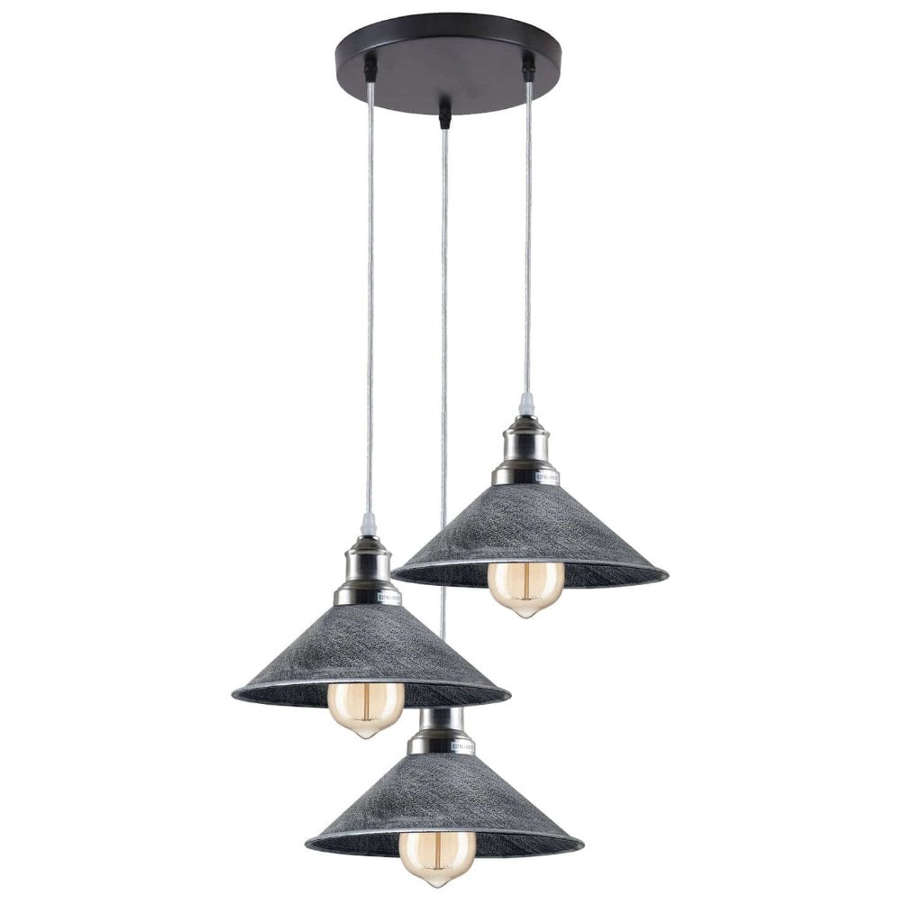 3 Cluster Pendant Light Industrial Vintage Hanging Lamp Loft Indoor Chandelier~1302-25