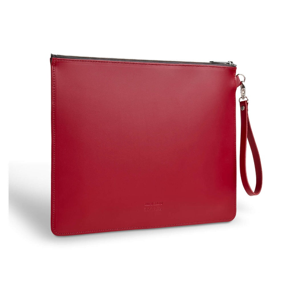 Handmade Leather Folio Case - Red-0