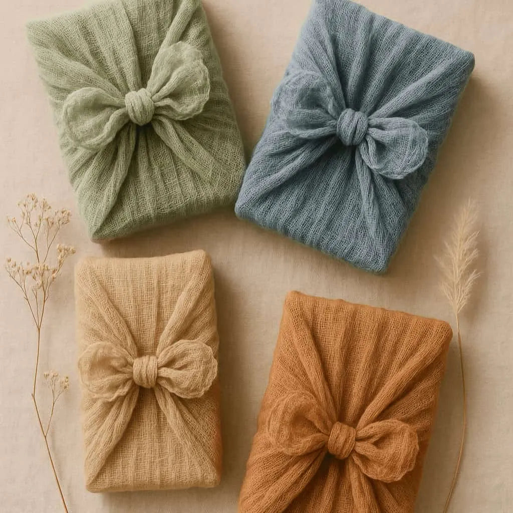 Reusable Furoshiki Gift Wrap Fabric for Sustainable Gifts