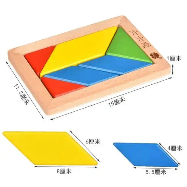 Emmy Jane Wooden Puzzles - Educational Math Tangram Game Toys & Games > Puzzles > Wooden & Pegged Puzzles emmy-jane-boutique.myshopify.com