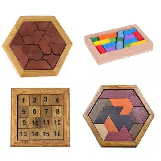 Emmy Jane Wooden Puzzles - Educational Math Tangram Game Toys & Games > Puzzles > Wooden & Pegged Puzzles emmy-jane-boutique.myshopify.com