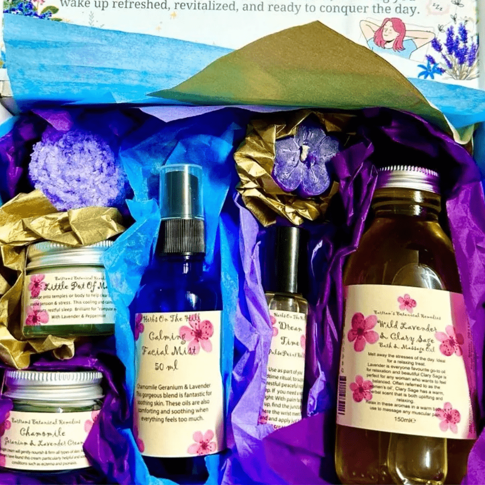 LoveHerbsOnTheHill Gifts for Sleep - Sleep Easy Box Set - Better Sleep Gift Set Health & Beauty > Personal Care > Cosmetics > Bath & Body Gift Baskets > Bath and Body Sets > Gifts for Sleep > Sleep Easy Box Set > Better Sleep Gift Set emmy-jane-boutique.myshopify.com
