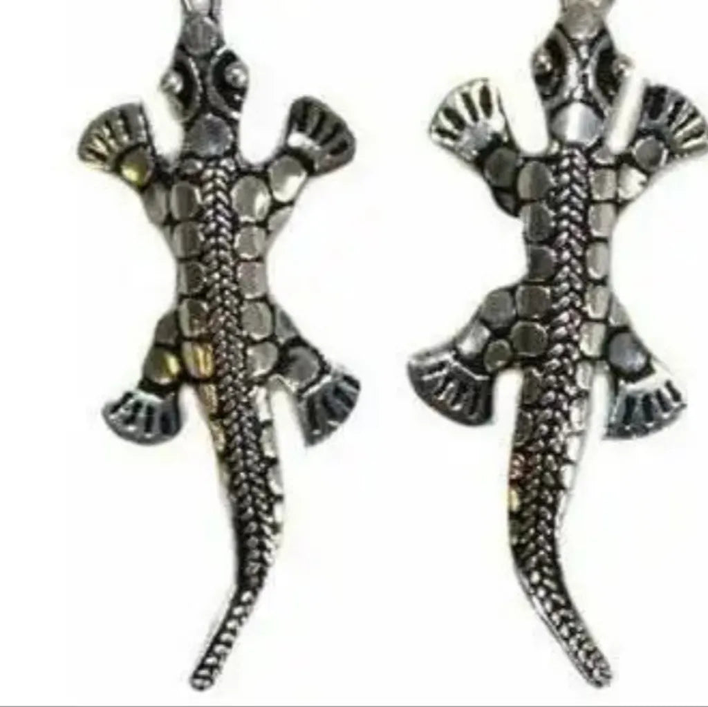 Ancient Wisdom Thai Silver Lizard Earrings - 925 Silver Geko Design Clothing & Accessories > Jewellery & Watches > Earrings > Womens Earrings > Drop Earrings > Thai Silver Lizard Earrings emmy-jane-boutique.myshopify.com