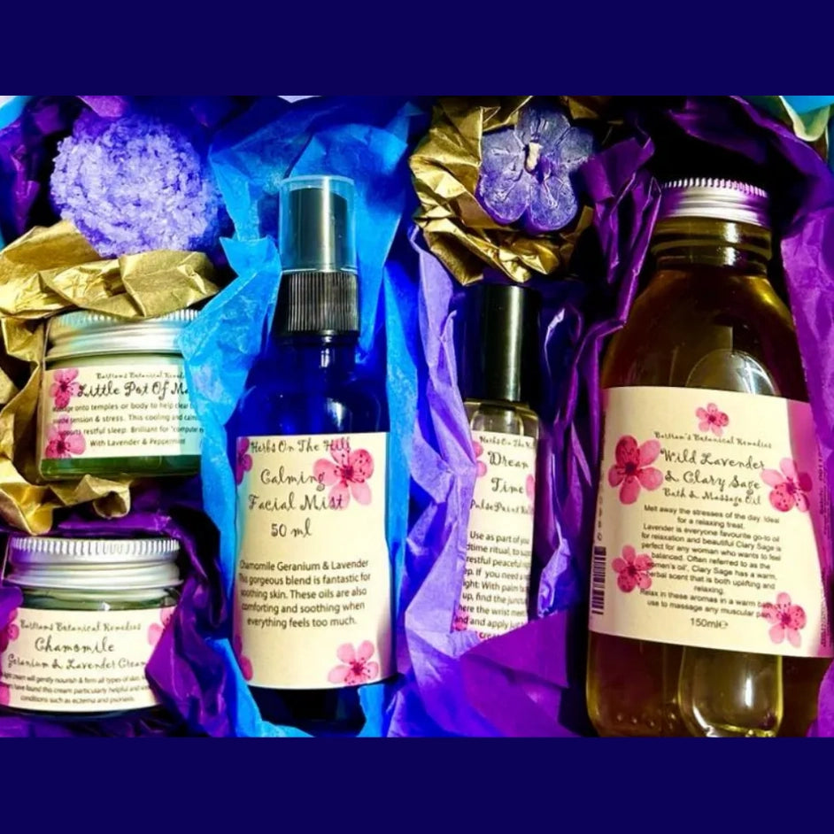 LoveHerbsOnTheHill Gifts for Sleep - Sleep Easy Box Set - Better Sleep Gift Set Health & Beauty > Personal Care > Cosmetics > Bath & Body Gift Baskets > Bath and Body Sets > Gifts for Sleep > Sleep Easy Box Set > Better Sleep Gift Set emmy-jane-boutique.myshopify.com