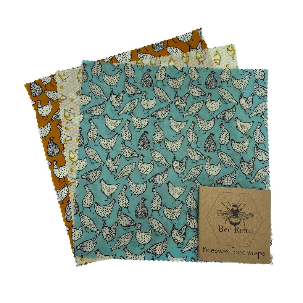 Chicken Design Beeswax Wraps-1