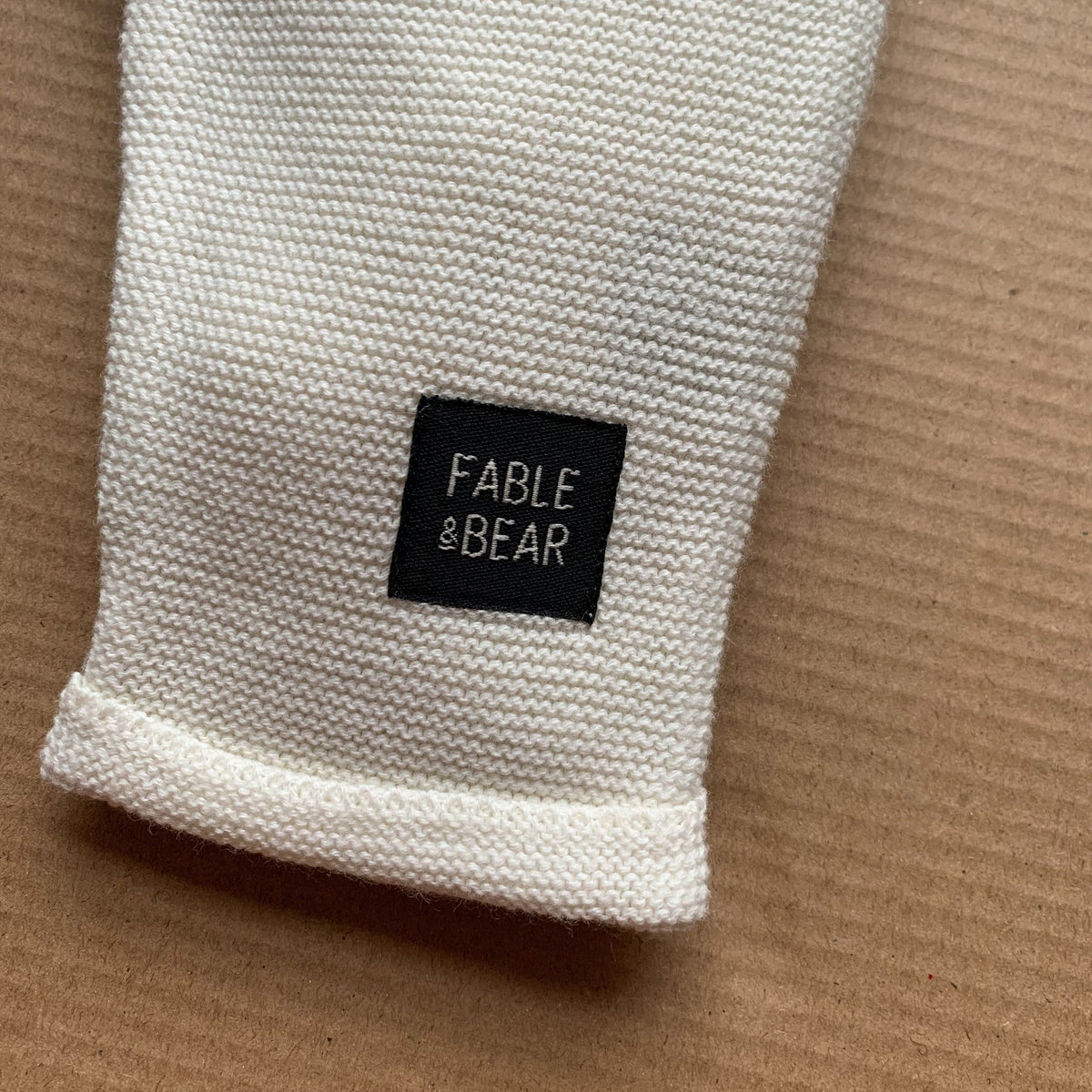 Baby knit joggers with drawstring detail and foldable ankle cuffs