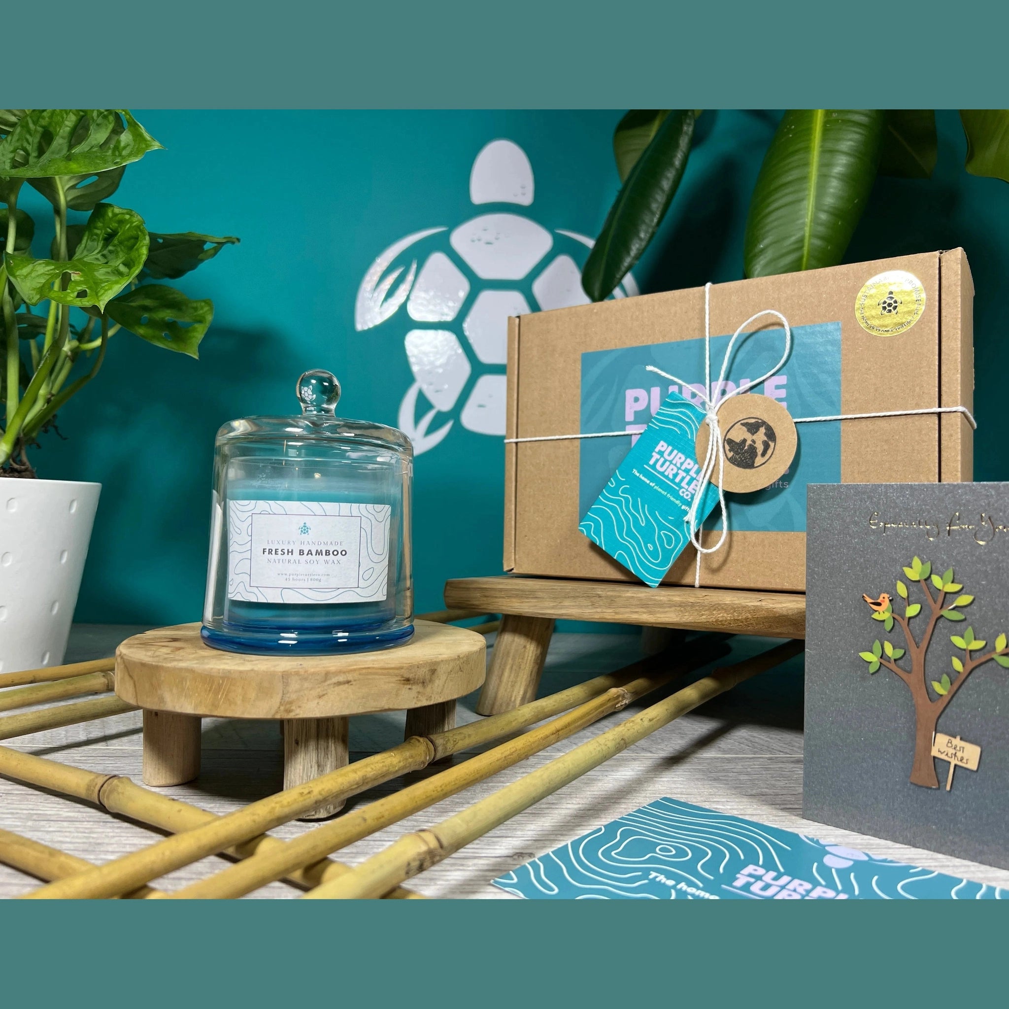 Bamboo Soy Candle Gift with Gift Box and Gift Card