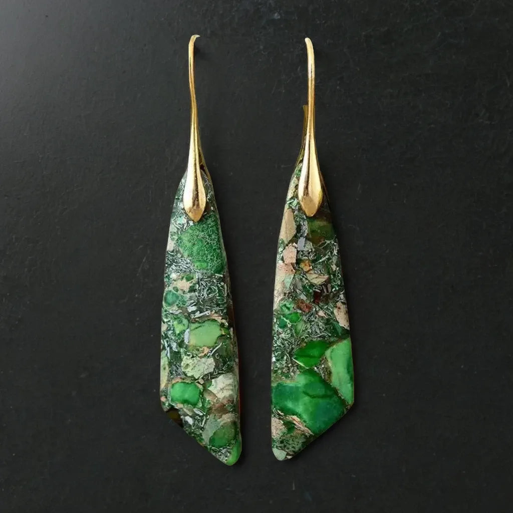 Imperial Jasper Stones Earrings-0