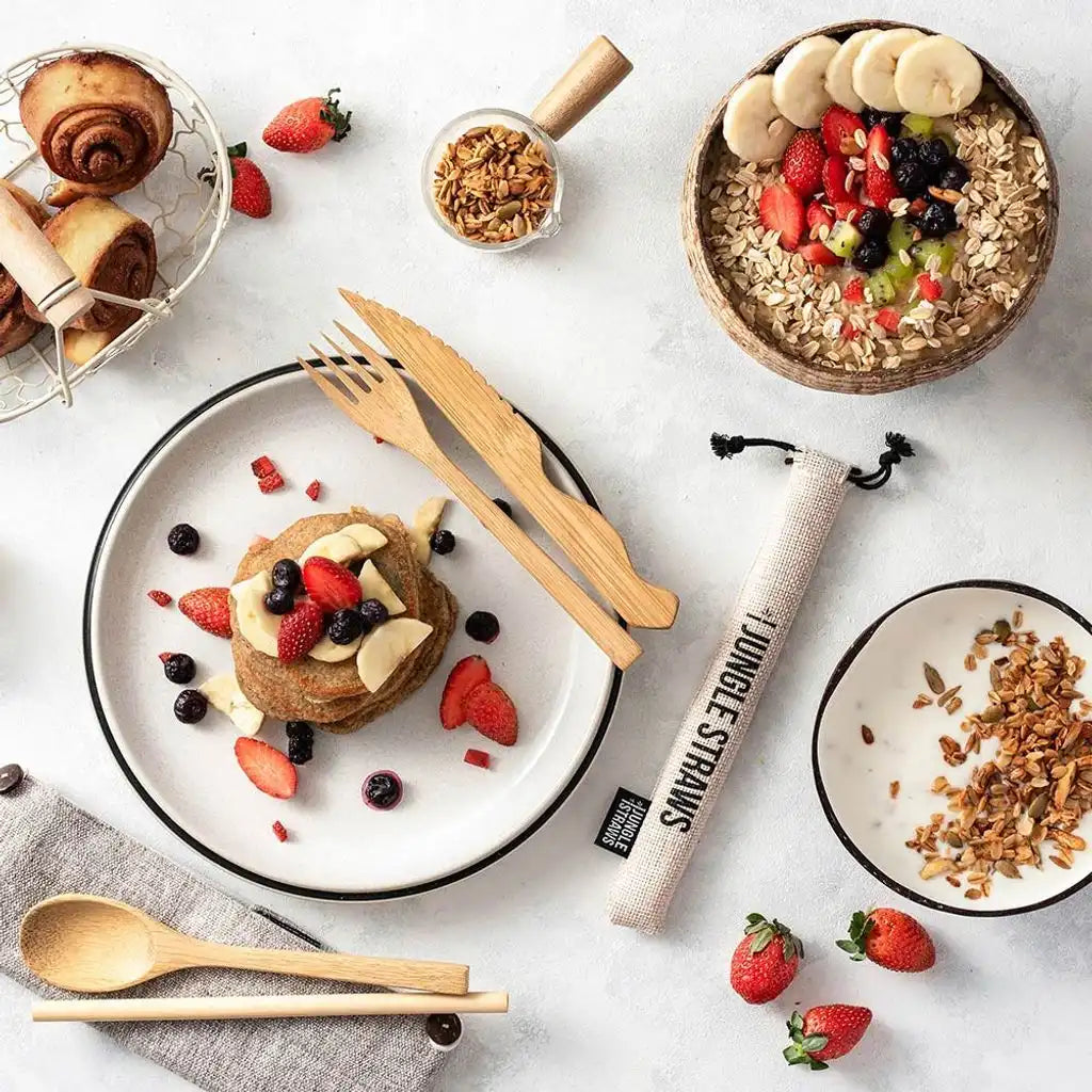 Jungle Culture Eco-friendly Organic Coconut Bowls & Spoons - Set of 4 & Free Bamboo Straws Home & Garden > Kitchen & Dining > Tableware > Dinnerware > Dinnerware Sets > Bowl Sets > Eco-Friendly Coconut Bowls emmy-jane-boutique.myshopify.com
