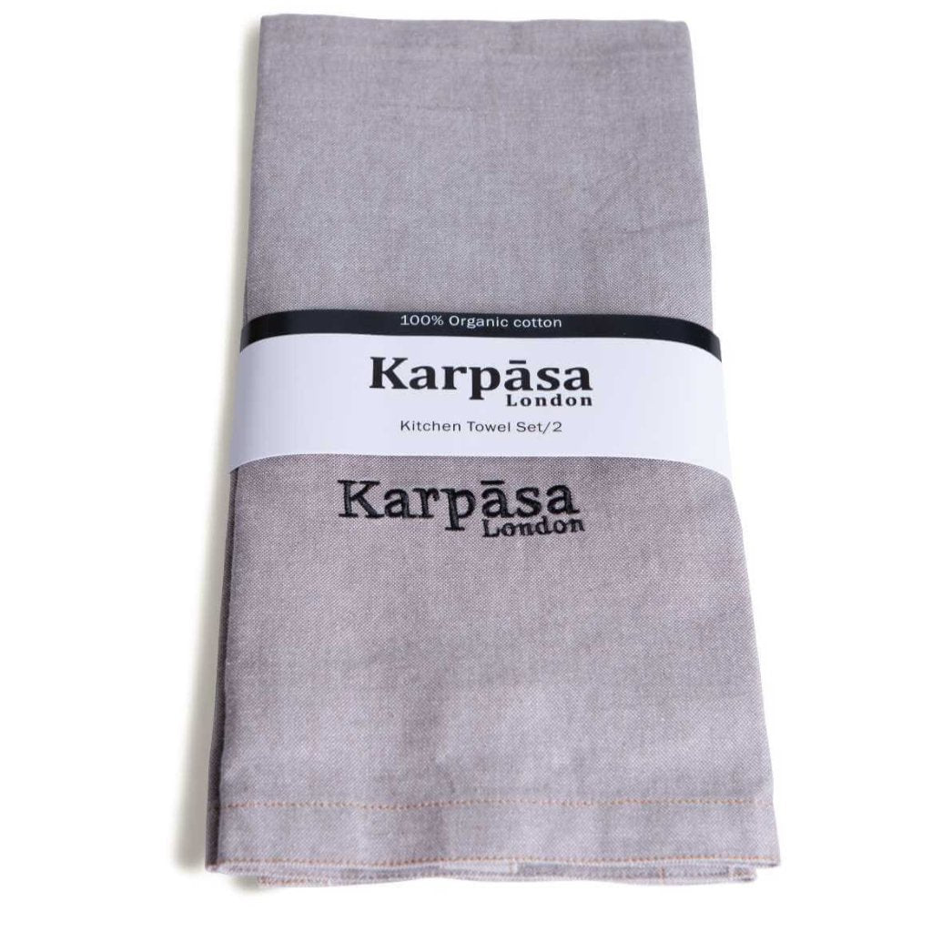 Kitchen Towel Grey - Pack of 2 - Organic Cotton-5