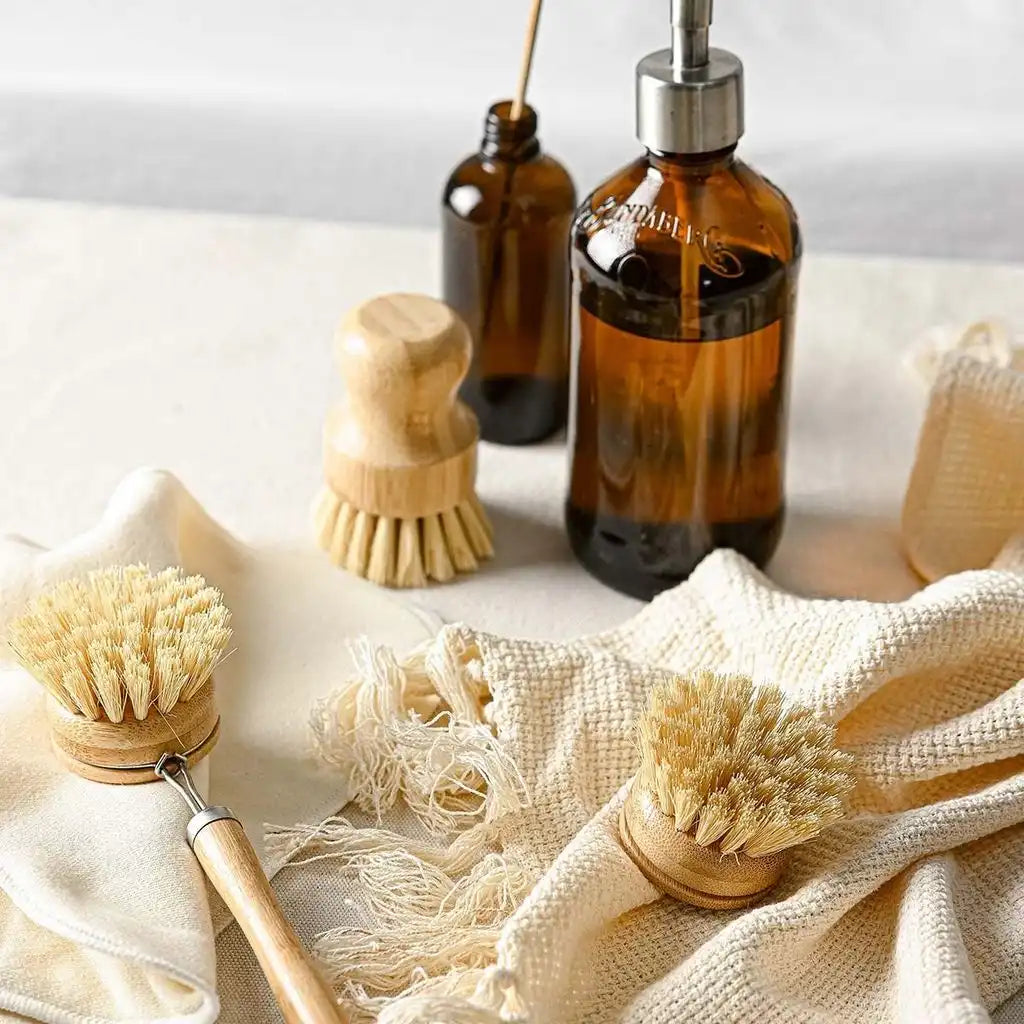 Jungle Culture Natural Dish Brushes for Washing Up - Eco-Friendly Kitchen Scrubber Brush Set Home & Garden > Household Supplies > Household Cleaning Supplies > Scrub Brushes > Eco-Friendly Kitchen Sets emmy-jane-boutique.myshopify.com