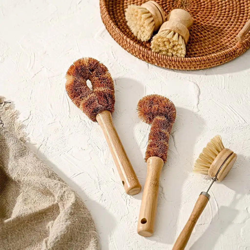 Jungle Culture Natural Dish Brushes for Washing Up - Eco-Friendly Kitchen Scrubber Brush Set Home & Garden > Household Supplies > Household Cleaning Supplies > Scrub Brushes > Eco-Friendly Kitchen Sets emmy-jane-boutique.myshopify.com