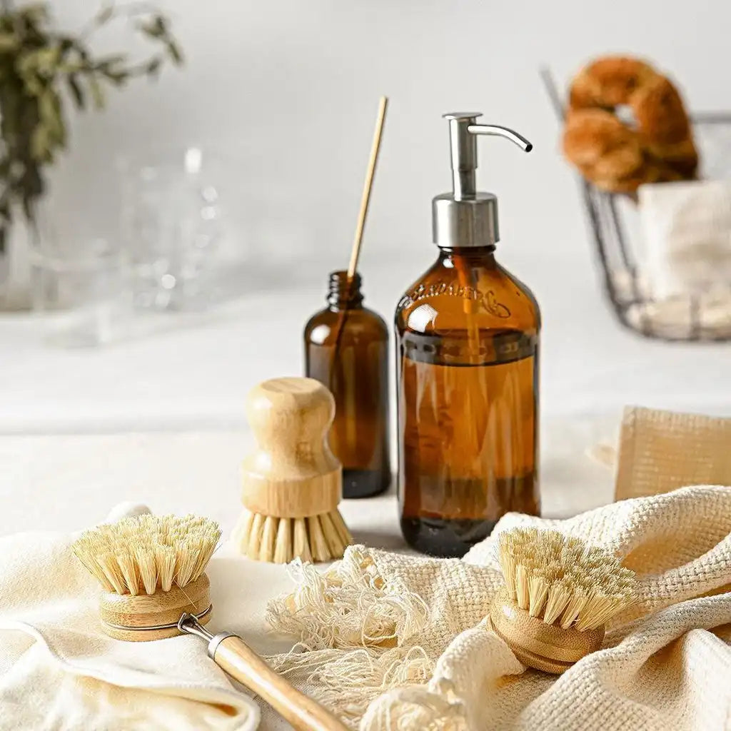 Jungle Culture Natural Dish Brushes for Washing Up - Eco-Friendly Kitchen Scrubber Brush Set Home & Garden > Household Supplies > Household Cleaning Supplies > Scrub Brushes > Eco-Friendly Kitchen Sets emmy-jane-boutique.myshopify.com