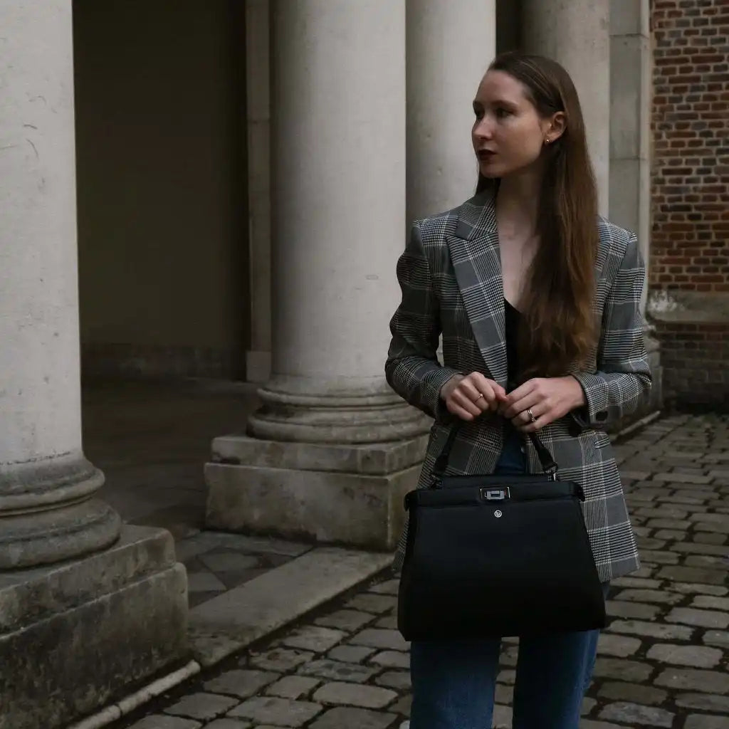 LaBante London Elm Vegan Shoulder Bag in Black Apparel & Accessories > Handbags, Wallets & Cases > Handbags > Handmade Leather Shoulder Bags emmy-jane-boutique.myshopify.com