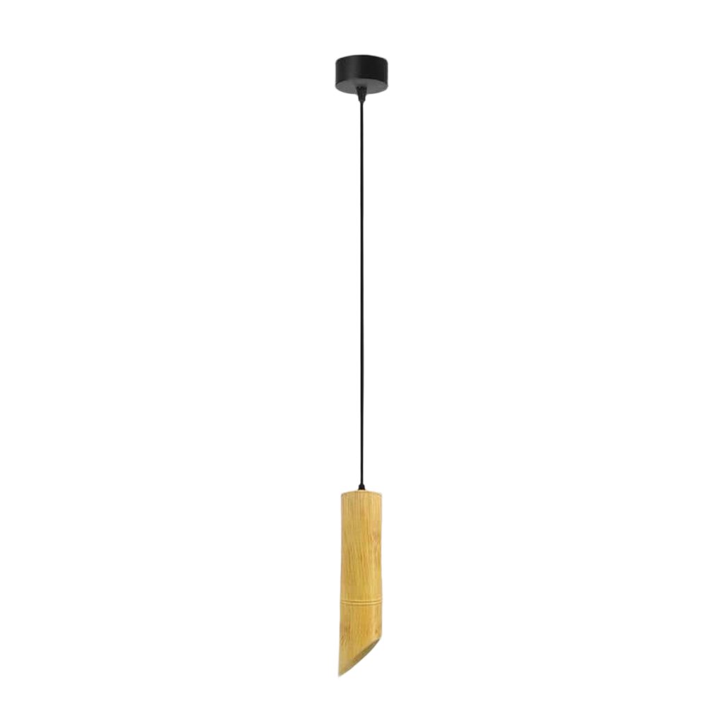 Modern Hanging Fixture Nordic Long Tube Hanging Lamp Bamboo GU10 Pendant Light~4774-0